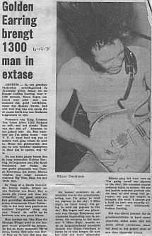 Golden Earring show review December 04, 1971 Arnhem - Stokvishal